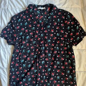 Vans Black Floral Shirt